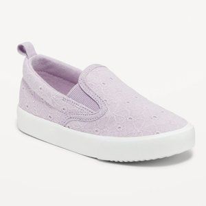 Old Navy Purple Canvas Slip-Ons for Toddler Girls